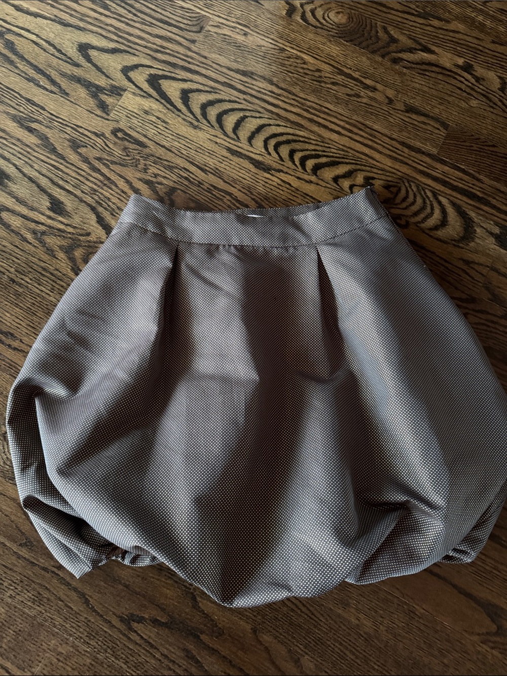 Moschino Women's Bubble Skirt in brown and gold dots